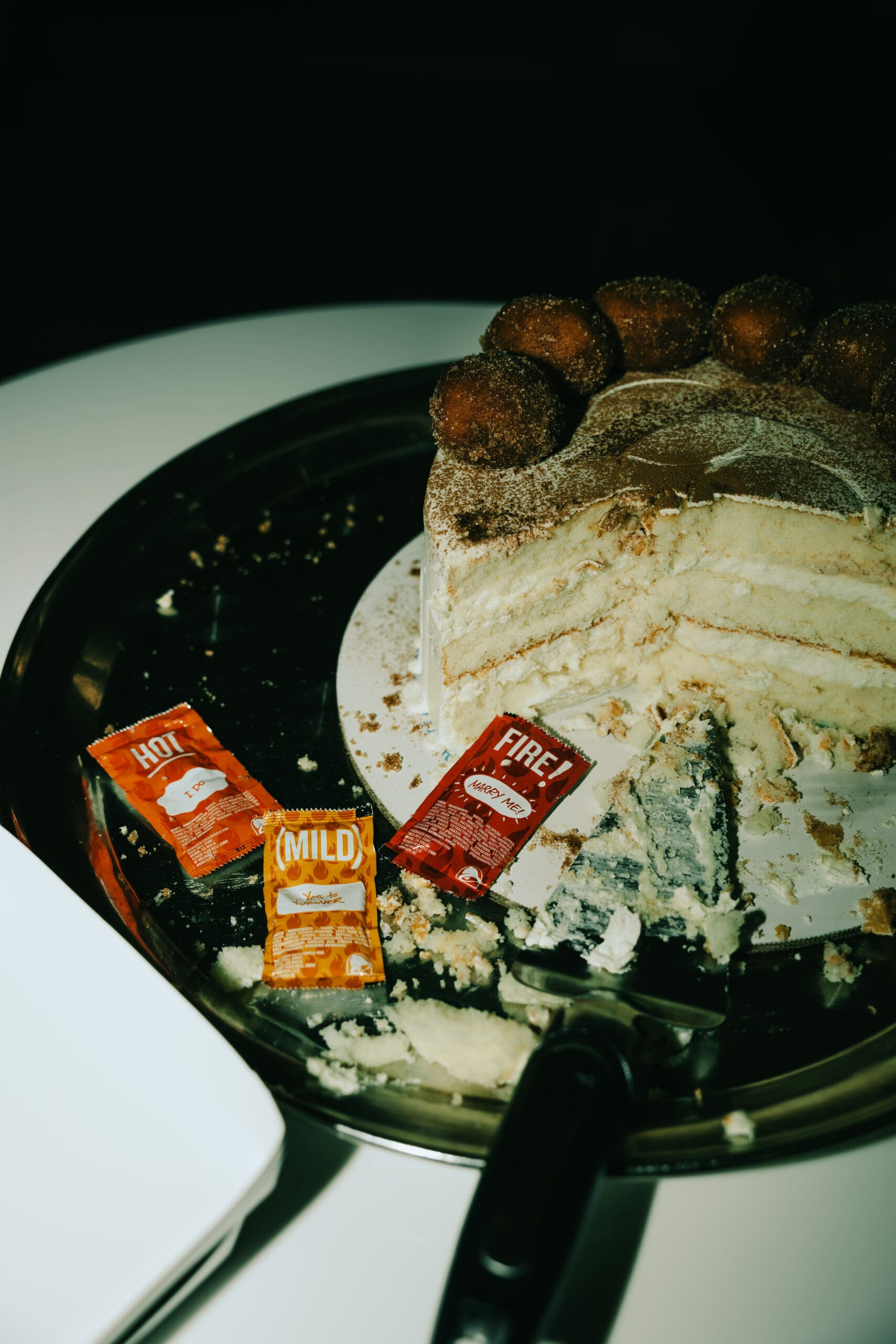 wedding cake at the Taco Bell cantina in Las Vegas