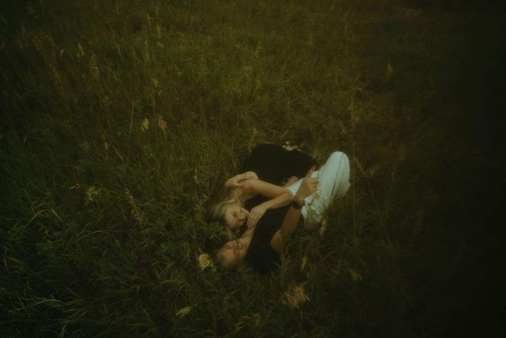 romantic engagement photos from Kennedi Brooke Photo during an outdoor engagement photo session