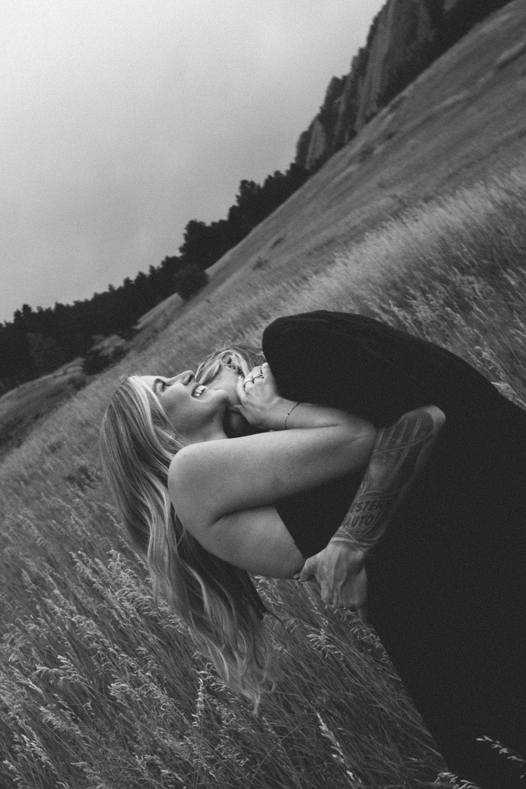romantic engagement photos from Kennedi Brooke Photo during an outdoor engagement photo session