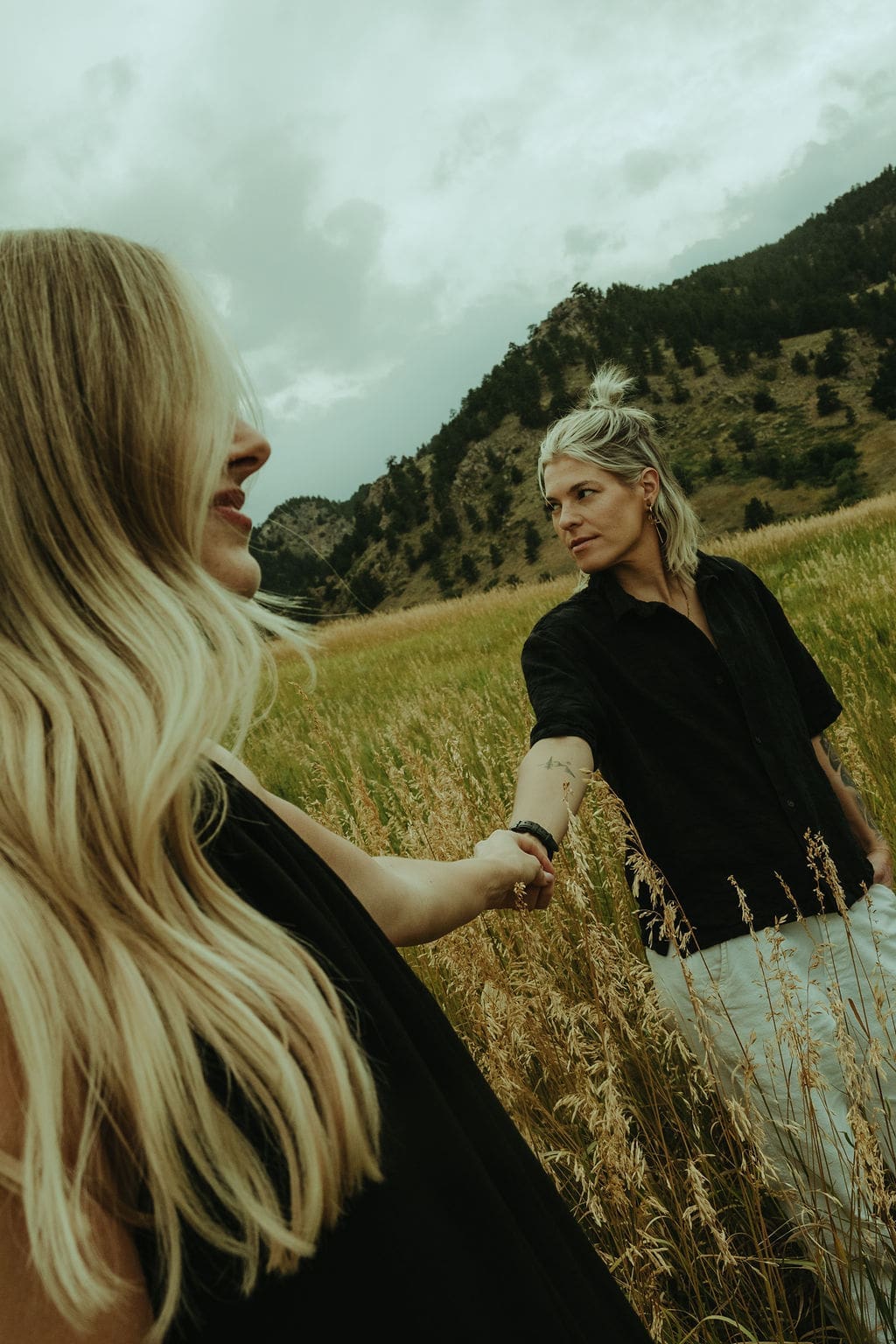 romantic engagement photos from Kennedi Brooke Photo during an outdoor engagement photo session